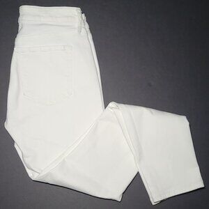 Loft Made and Loved Curvy Skinny Womens White Cotton Jeans Size 25/0